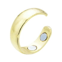 Guodhu Magnetic Ring for Women Men, Magnetic Rings with Magnets, Tricolor Gold Adjustable Size Jewelry Gift