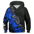 thumbnail image 3 of Xyxonk Boys Hooded Sweatshirt Kids Long Sleeve Hoodies Basic Hooded Sweatshirt 3D Tie Dye Print Pullover Top for Teen Graphic Clothes shirts for Kids Size 4-5 Years Blue 110, 3 of 5