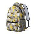 thumbnail image 2 of Excavator and Paint Splash Gray Pattern Backpack for School, Cute School Bag with Adjustable Shoulder Straps and Padded Back, 15.3"x11"x6.7", 2 of 5