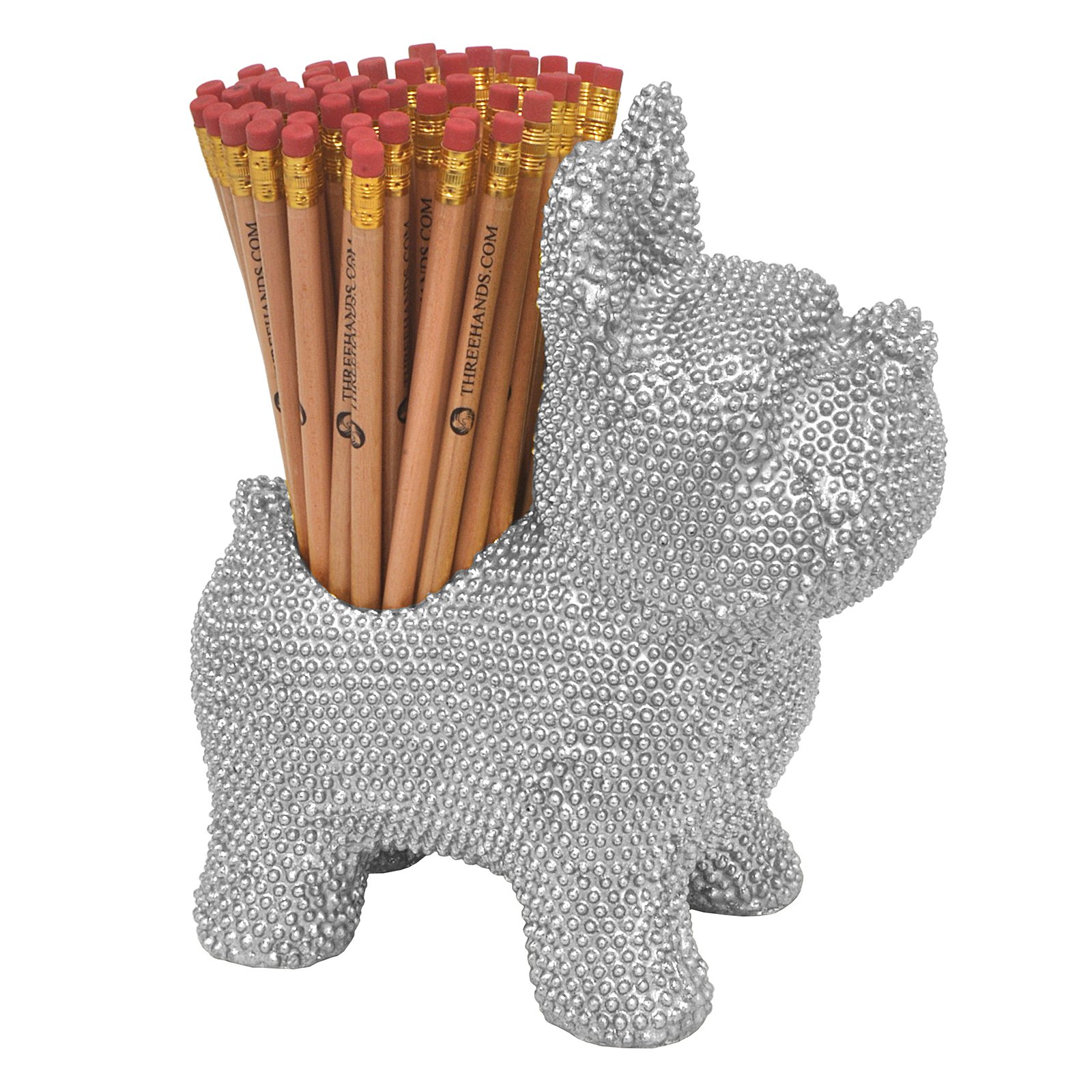 three hands resin dog pen holder