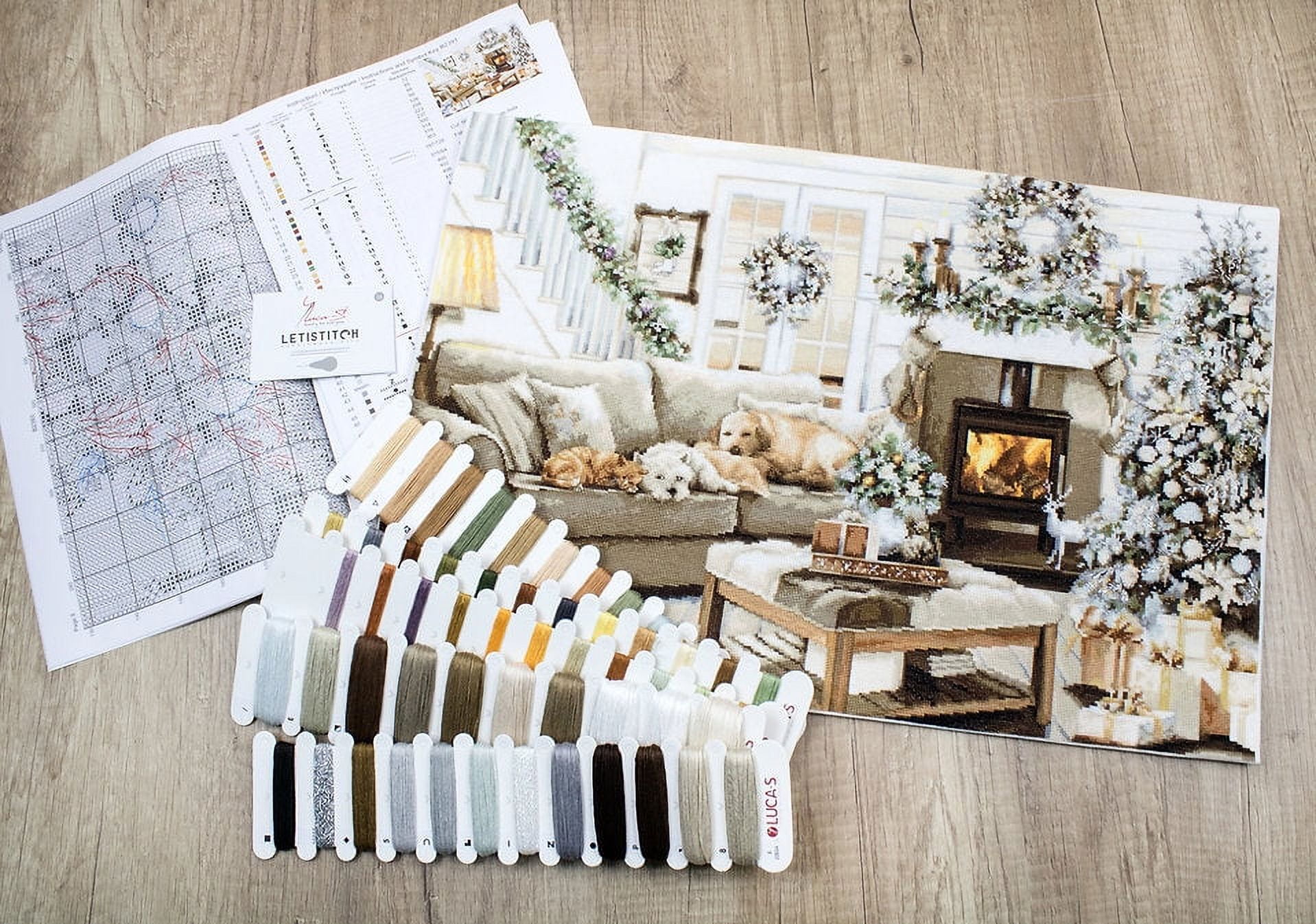 Luca-S Dreaming of a White Christmas Counted Cross-Stitch Kit