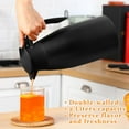 thumbnail image 5 of 2 Pcs Thermal Coffee Carafe Insulated Stainless Steel Coffee Carafe for Hot Liquid Vacuum Thermal Pot Creamer Pitcher Dispenser with Brushes Keeping Hot Water Milk(Black), 5 of 13