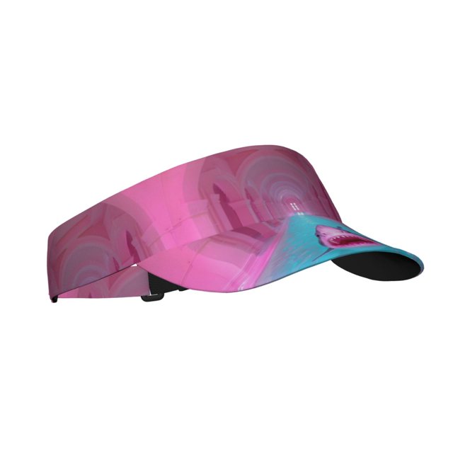 Fotbe Pink Shark Pool Fantasy Visera Deportiva con Diseño, Gorra Abierta Ajustable de Algodón para Mujer y Hombre