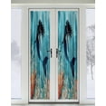 thumbnail image 2 of Ocean Fish Blackout Curtains, French Door Curtains for Door Window, Coastal Sea Coral Seabed Watercolor Privacy Drapery for Patio/Sidelight Doors, 1 Panel with Tieback, 54 x 72 Inches, 2 of 6