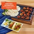 thumbnail image 6 of 19x12in Aluminum Black Ceramic Double Burner Griddle with Cool-Touch Handles, Nonstick Flat Grill Pan for Pancakes, Eggs, Bacon, and More, Black, 6 of 8