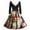 White, variant on Women's Casual Fashion Plush V-Neck Christmas Printed Dresses, Holiday Print, Retro Style, Party Dress, Comfort Wear, Festive, Elegant,Black,2XL