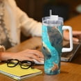thumbnail image 6 of Pofeuu Underwater Swimming Guinea Pig Print 40oz Ice Bully With Handle And Straw Stainless Steel Vacuum Insulated Cup And 2 In 1 Straw Lid, 6 of 8