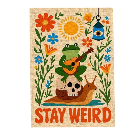Aurorax Halloween Decorations Outdoor,Funny Halloween Garden Flag Double Sided Waterproof Fall Decorations for Home Outdoor