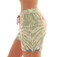 thumbnail image 2 of Just Love Women's Loop Terry Tie Dye Shorts - Comfortable and Stylish Loungewear for Summer (Tie Dye Aqua Pink and Grey Swirl, X-Large), 2 of 3