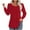 Red, variant on Scyoekwg Womens Tunic Tops Fall Long Sleeve Pullover Tops Trendy Dressy Casual Comfy Clothes for Women Loose Solid Color Crewneck Pleated Tunic Tops Blouses(Blue,L)