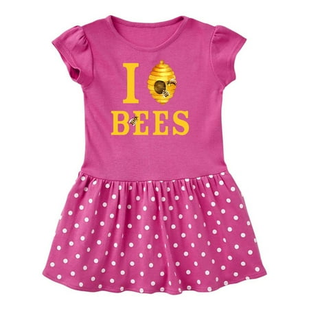 

Inktastic I Love Bees Gift Toddler Girl Dress
