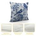 thumbnail image 4 of FUMJ  Blue and White Floral Throw Pillow Covers Navy Blue Watercolor Flower Bird Decorative Pillow Covers Vintage Square Cushion Cover for Home Couch Sofa Bedding Decor, 4 of 5