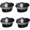 thumbnail image 1 of 4 Pieces Police Hat Police Officer Costume Accessory for Cop Policeman Halloween Costume Cosplay Party, 1 of 5