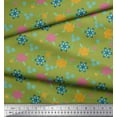 thumbnail image 2 of Soimoi Poly Georgette Fabric Leaves & Wild Flower Floral Decor Fabric Printed Yard 52 Inch Wide, 2 of 3
