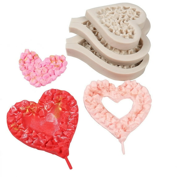 SPRING PARK Reusable Non-stick Heart Shaped Silicone Mold For Chocolate Cake Jelly Pudding Handmade Soap Mould Candy Making