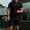 Black, variant on TMOYZQ Summer Men Short Sets Outfits 2 Piece Short Sleeve Golf Shirt Shorts Set Casual Sport Short Sets