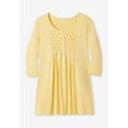 thumbnail image 6 of Woman Within Plus Size Smocked Henley Trapeze Tunic, 6 of 6
