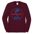 thumbnail image 2 of Wild Bobby, Shelby Cobra USA Logo Emblem Powered by Ford Motors, Cars and Trucks, Men Long Sleeve Shirt, Maroon, 3X-Large, 2 of 4