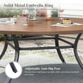 thumbnail image 3 of Vicllax 9-Pcs Round Outdoor Patio Dining Set Table and Chair Modern Style Metal for Deck Garden, 3 of 7