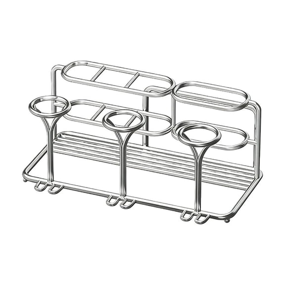 Simple Toothpaste and Toothbrush Holder Stainless Steel Wall Mount Organizer