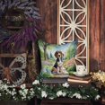 thumbnail image 6 of English Coonhound Spring Garden Throw Pillow 18 in x 18 in, 6 of 6
