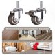 thumbnail image 3 of Heavy Duty Rubber Swivel Caster with M8 Threaded Stem, 1.5 Inch Wheel, 8mm Thread Diameter, 20mm Length, Set of 2 for Trolleys & Furniture, 3 of 5