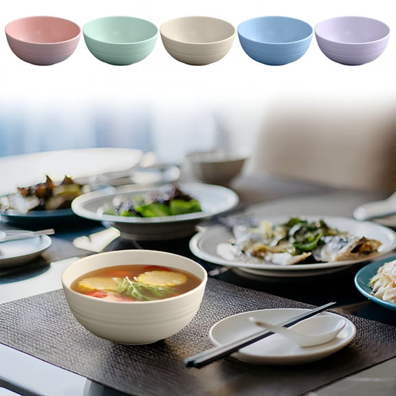 ACDANC 2026 New 5 Pack Small Bowls,Colorful Sauce Cups,Ice Cream Bowls,Wheat Straw,Unbreakable,Mini Bowls Plastic Bowls for Side Dishes,Dessert,Snacks