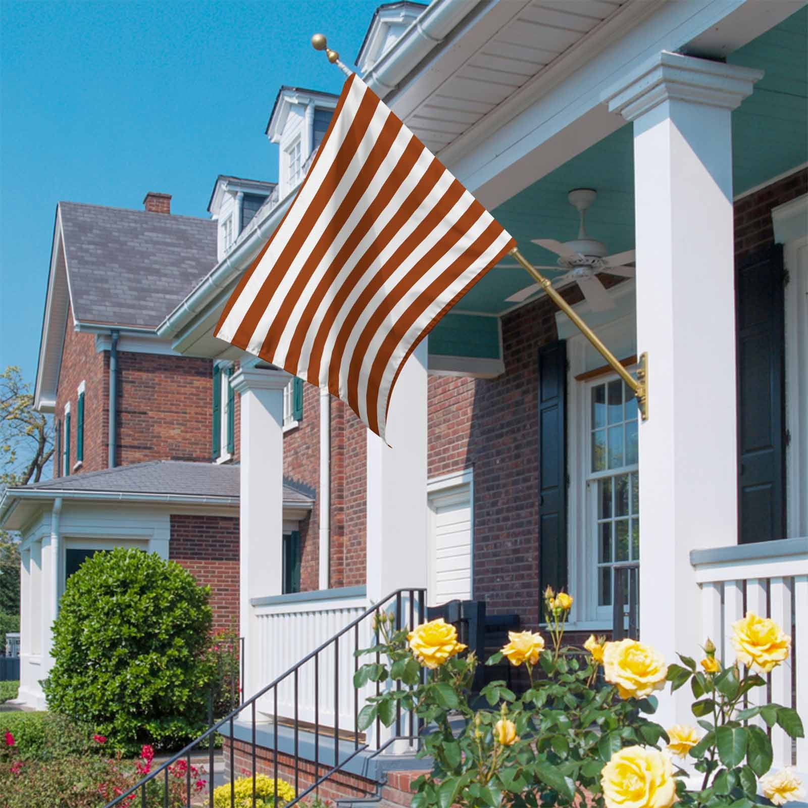 Red White Stripes House Flag 28 x 40 Inches, Simple Classic Modern Striped Line Weather Proof Outdoor Patio Flags Double Sided Small House Decoration for Yard Lawn Outside Home