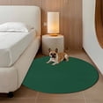 thumbnail image 3 of Round Area Rug-3ft Dark Hunter Green Non Slip Washable Circle Carpet Soft Large Floor Rugs for Living Room Bedroom Nursery Office, 3 of 9