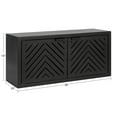 thumbnail image 2 of Kate and Laurel Mezzeta Decorative 2-Door Wall Cabinet, 30 x 10 x 14, Black, Decorative Modern Storage Cabinet with Doors, 2 of 9