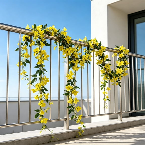 Dvumao 67 in Artificial Bougainvillea Flower Garland, Silk Faux Hanging Vine for Outdoor Porch