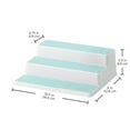 thumbnail image 5 of Copco Non-Skid 3-Tier Spice Pantry Cabinet Storage and Organizer, 10-inch, White/Aqua, 5 of 7