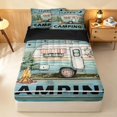 thumbnail image 2 of Erosebridal Happy Camping Zipper Twin Comforter Sets with Fitted Sheet and 2 Pillowcases, Teal Farmhouse Lodge Cabin Zipper Bedding Set, Black Reversible, 2 of 7