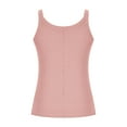 thumbnail image 4 of Wyobmus Womens Casual Tank Tops form Fitting Sleeveless Scoop Neck Tops Ribbed Knit Summer Spaghetti Straps Basic Cami Shirts S-5X B-Pink, 4 of 6