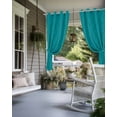 thumbnail image 4 of Outdoor Curtains for Patio Abstract Teal Diamond Plaid Texture Waterproof Privacy Outside Curtains with 2 Tiebacks Grommet Top Pergola Curtains for Porch Cabana Gazebo 1 Panel, 54x95 inch, 4 of 7
