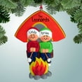 thumbnail image 1 of Camping Family - 2 - Personalized Christmas Ornaments - Family of 2,3,4,5 - Sitting Around the Campfire - Roasting Marshmallows - S'mores - Tent - Wilderness, 1 of 1
