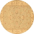 thumbnail image 1 of Ahgly Company Indoor Round Oriental Brown Traditional Area Rugs, 4' Round, 1 of 4