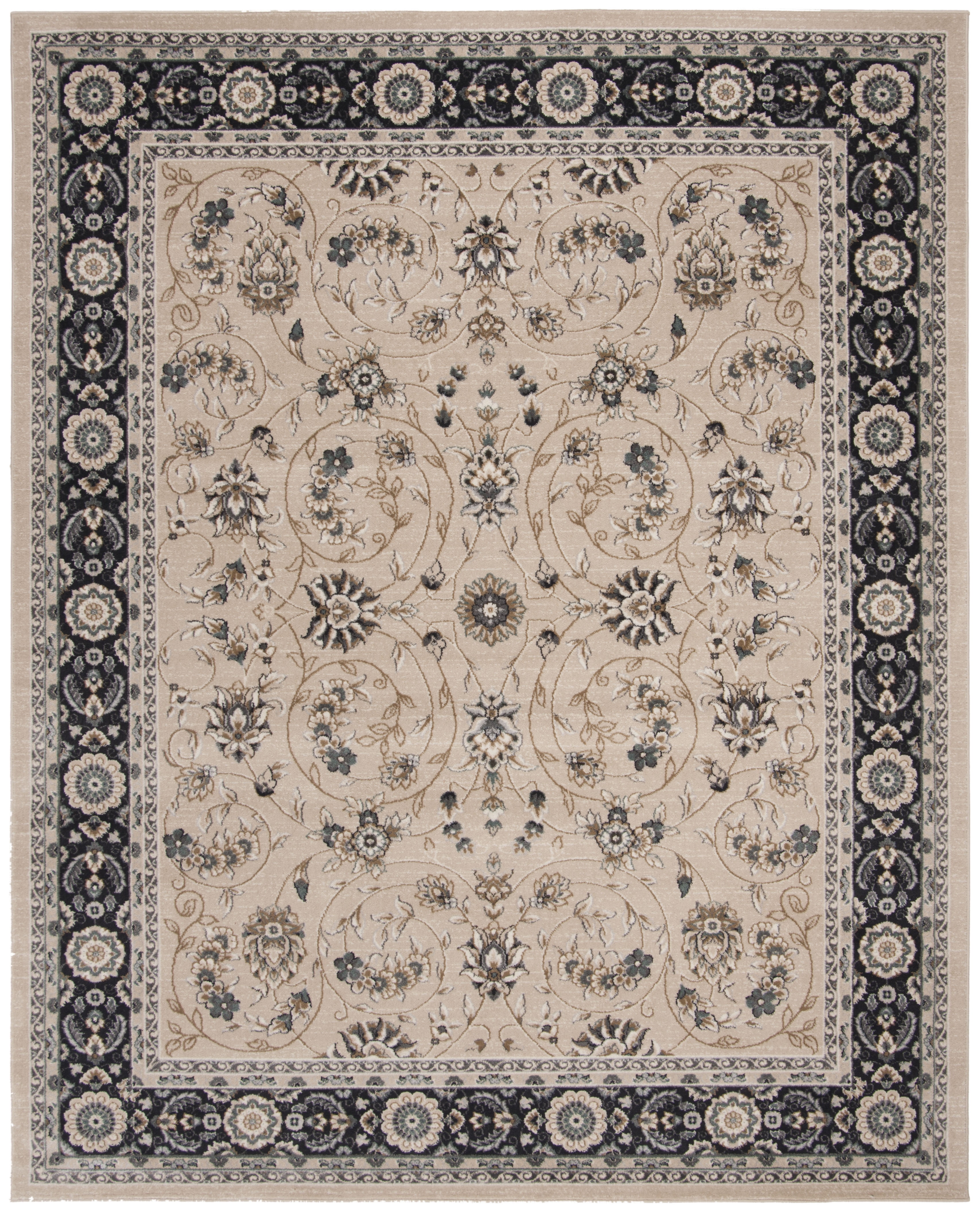 Safavieh Lyndhurst Janel Floral Area Rug, Light Beige/Anthracite, 11' x 15'