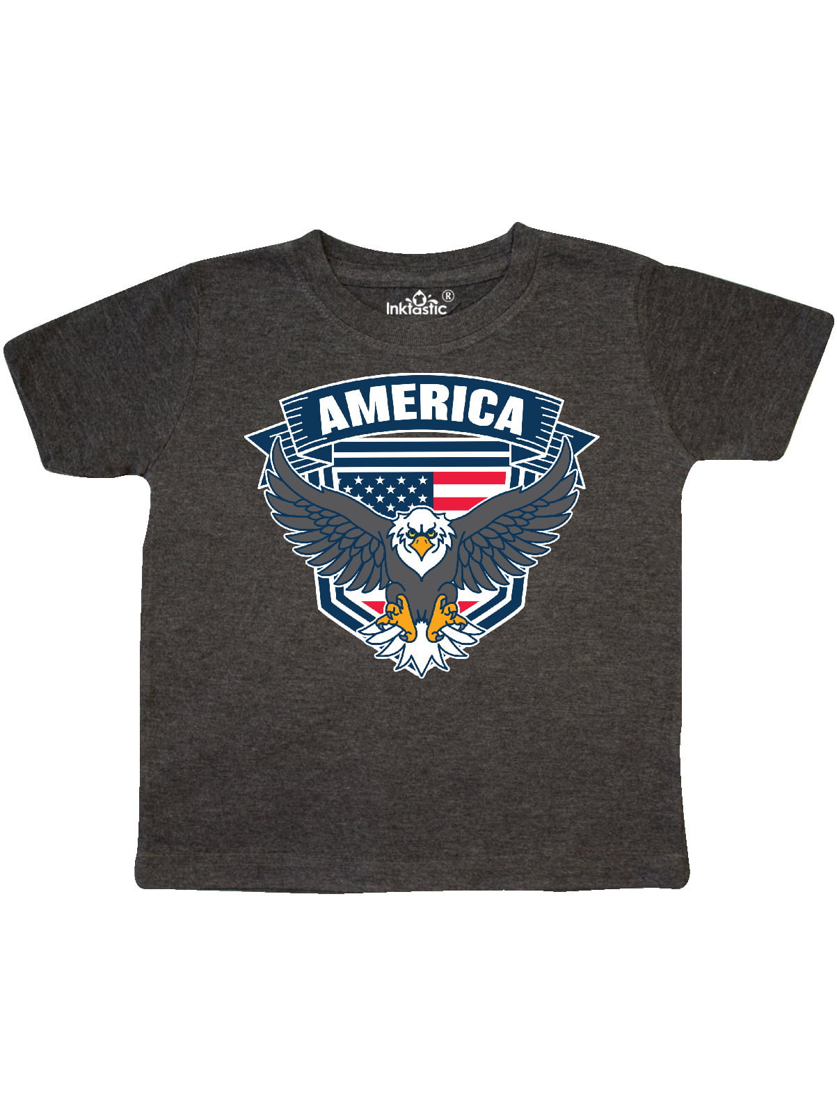 inktastic America with Eagle Shield and Banner Toddler T-Shirt 