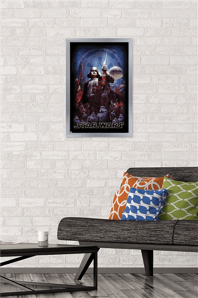 Star Wars: Empire Strikes Back - Empire Illustration Wall Poster, 14.725" x 22.375", Framed