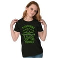 thumbnail image 4 of Funny Antisocial Social Distance UFO Womens Fitted Plus Size Graphic Tee Brisco Brands 2X, 4 of 5