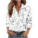 thumbnail image 3 of TaTaai Women Casual Printed Long Sleeve Collared Shirt Button Down Blouse Ladies Daily Commute Festival Event Wear Soft Breathable Non See Through Stylish Comfortable Top Gift, 3 of 6