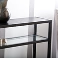 thumbnail image 5 of Southern Enterprises 50.25" Black and Clear Contemporary Console Table with Shelf, 5 of 5
