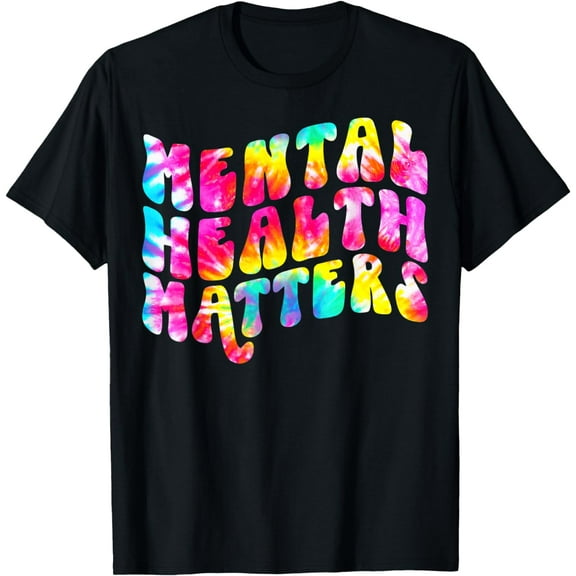 Mental Health Matters Tie Dye Mental Health Awareness T-Shirt mens t shirt,black,women,funny,misfits,men,journey