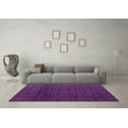 thumbnail image 3 of Ahgly Company Machine Washable Indoor Square Oriental Purple Modern Area Rugs, 7' Square, 3 of 4