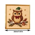 thumbnail image 3 of Christmas Pearl Diamond Art Kit for Adults 5D Sparkling Raised Bead Painting Set on Framed Canvas Complete DIY Craft with Owl Patterns Holiday Home Wall Decor Gift for Beginners, 3 of 7