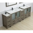 thumbnail image 4 of Vanity Art 96" Double Sink Freestanding Bathroom Vanity Set with Ceramic Top and Mirror, 4 of 10