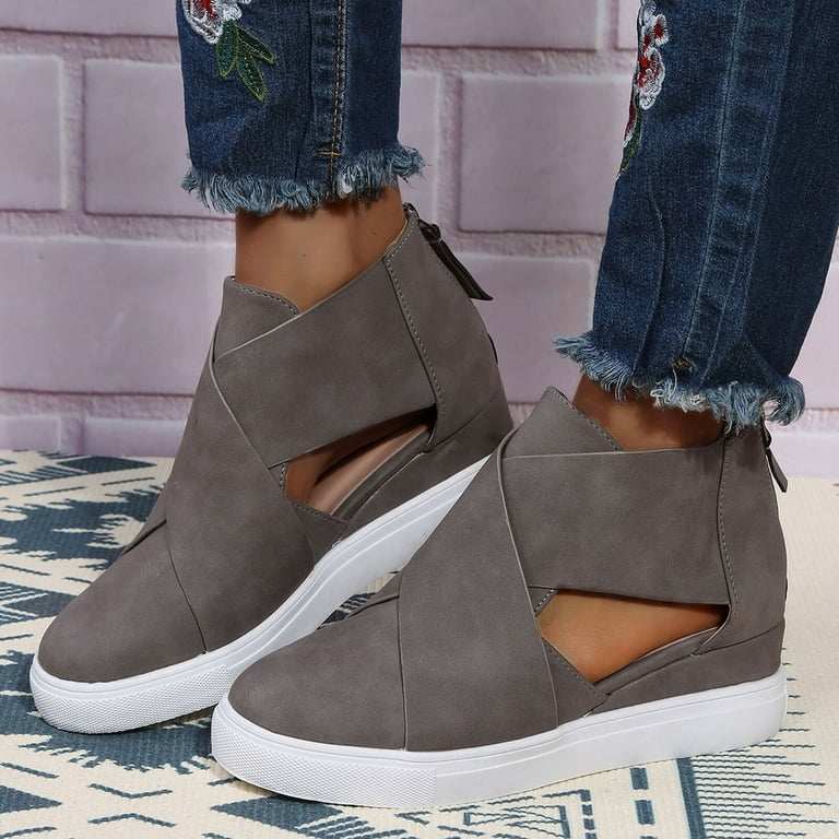 Dark gray wedges hot sale