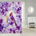 thumbnail image 2 of Erosebridal Bird Bathroom Curtain 72x78,Purple Flower Bathroom Decor,Flowers Room Decorative, 2 of 5