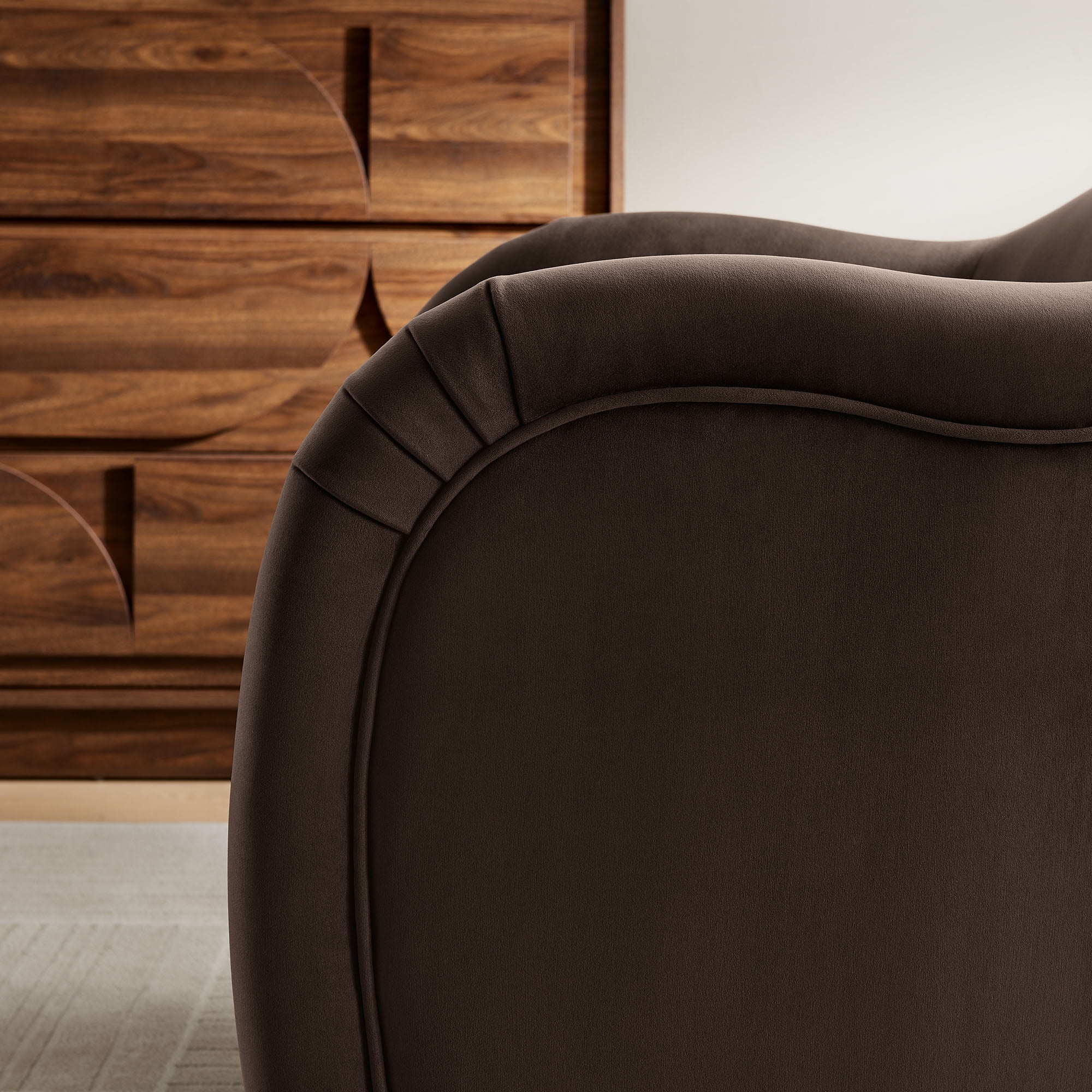 Compose Accent Chair in Chocolate Brown